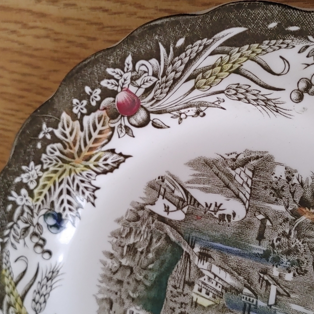 Vintage Bread Plate - Rideau Canal -‎ By  Ridgeway Staffordshire 6 3/4" P…